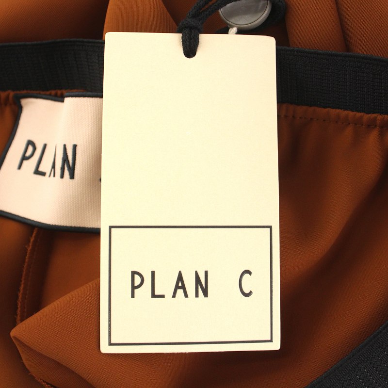 未使用品 プランシー PLAN C イージーパンツ 38 M 茶 ブラウン /NW14 