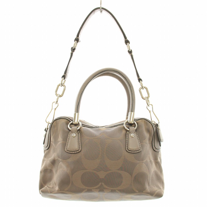COACH コーチ、キャンパス＆レザーワンショルダー、レディースハンドバッグ COACH コーチ ショルダーバッグ レディース レザー 2way