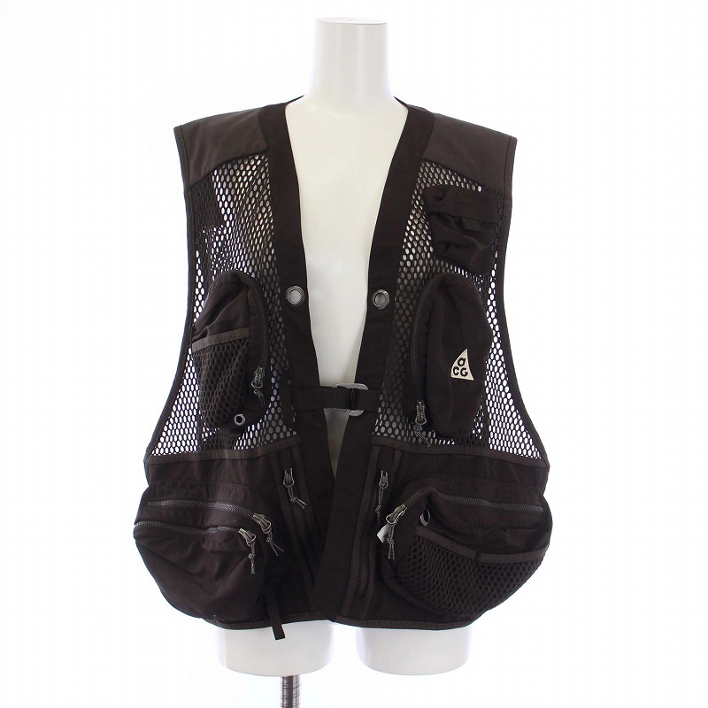 ナイキエーシージー NIKE ACG BUTTLES VEST ベスト メッシュ XL 茶  