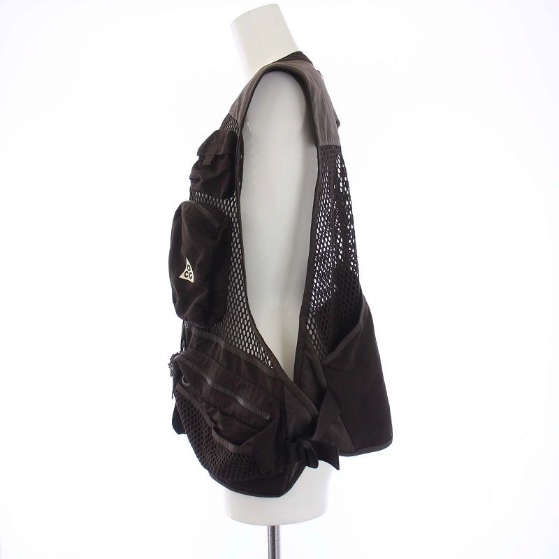 NIKE ACG 黒 メッシュ フィッシング ベスト Mサイズ ブラック NIKE ACG Fishing Vest Black ナイキ エーシージーベスト 黒