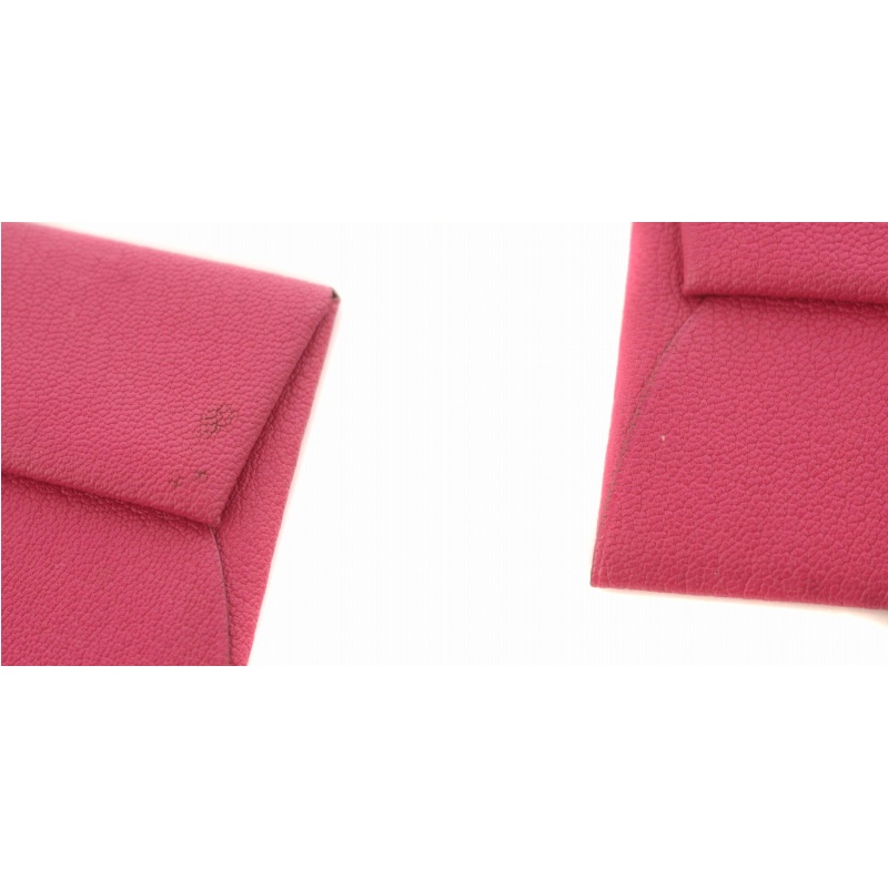 美品 HERMES エルメス バスティアケース ローズパープル エルメス HERMES バスティア Bastia コインケース 小銭入れ レザー □M