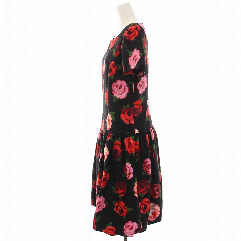 M'S GRACY 花柄半袖ひざ丈ワンピース 40