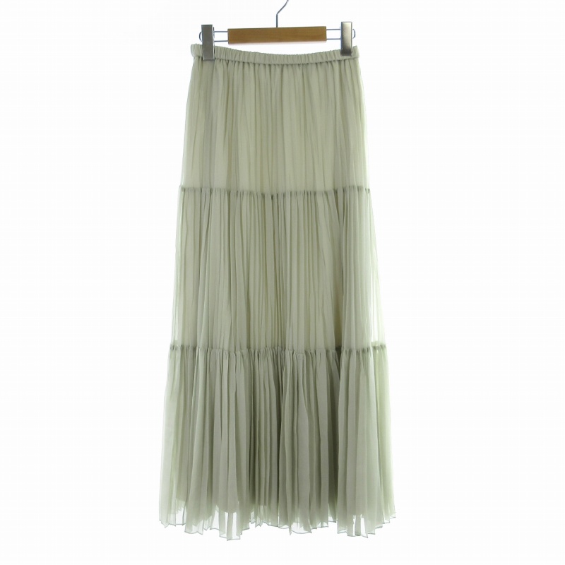 イエナ IENA ジョーゼットプリーツティアードスカート マキシ ロング  