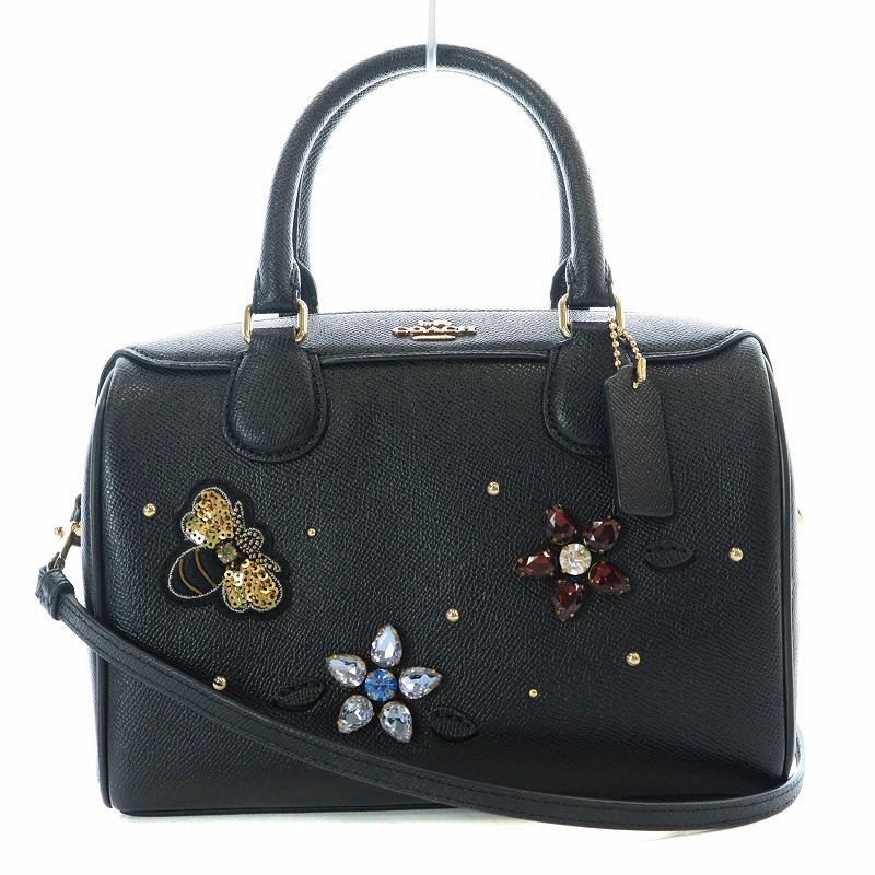 コーチ COACH ショルダーバッグ ハンドバッグ 2way レザー ビジュー 