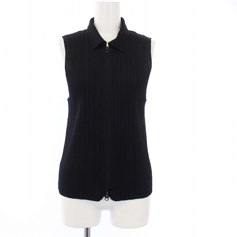 プリーツプリーズ ノースリーブシャツ イッセイミヤケ