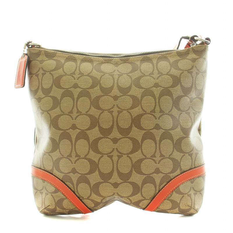 コーチ COACH シグネチャー ヘリテージ ショルダーバッグ PVC レザー  