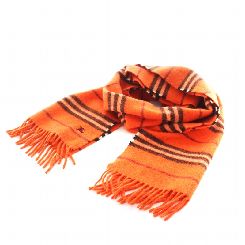 バーバリーブラックレーベル BURBERRY BLACK LABEL マフラー フリンジ