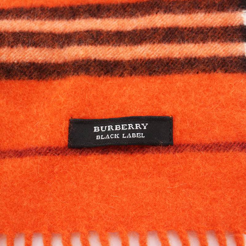バーバリーブラックレーベル BURBERRY BLACK LABEL マフラー フリンジ
