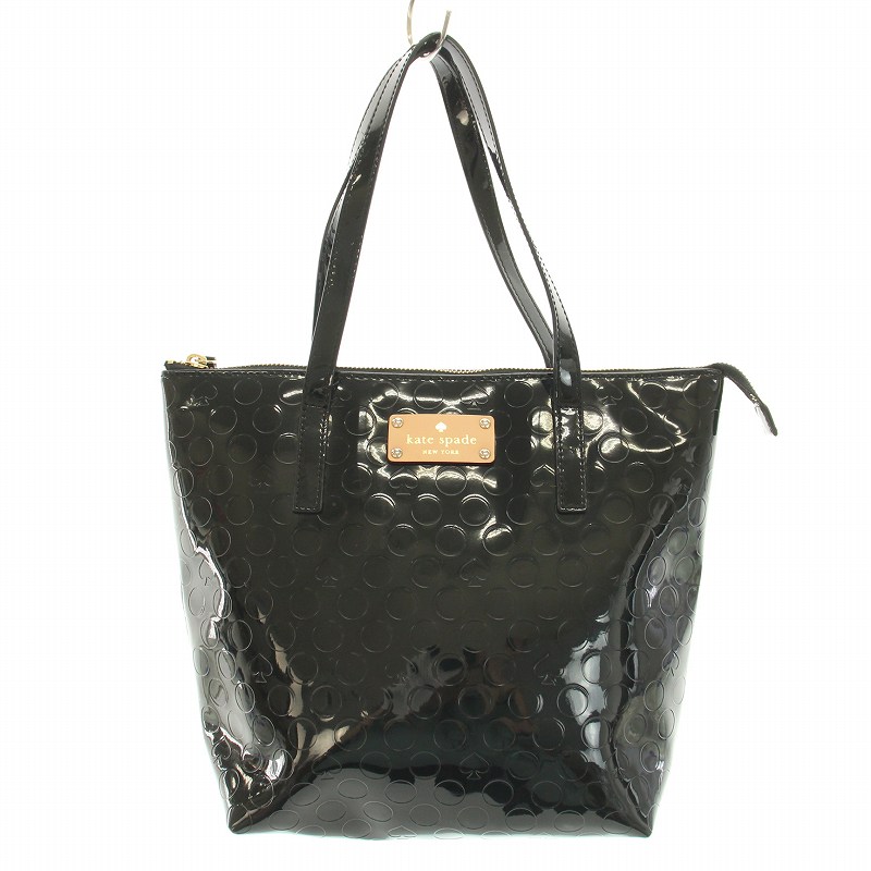 ケイトスペード KATE SPADE トートバッグ ハンドバッグ エナメル ロゴ 