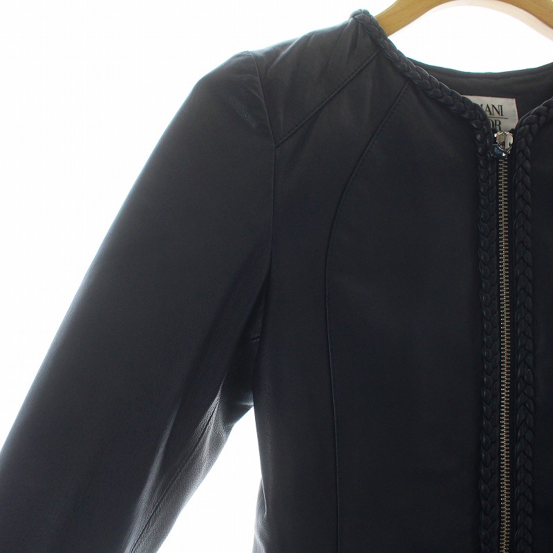アルマーニ ジュニア ARMANI Jr シープレザージャケット ノーカラー 