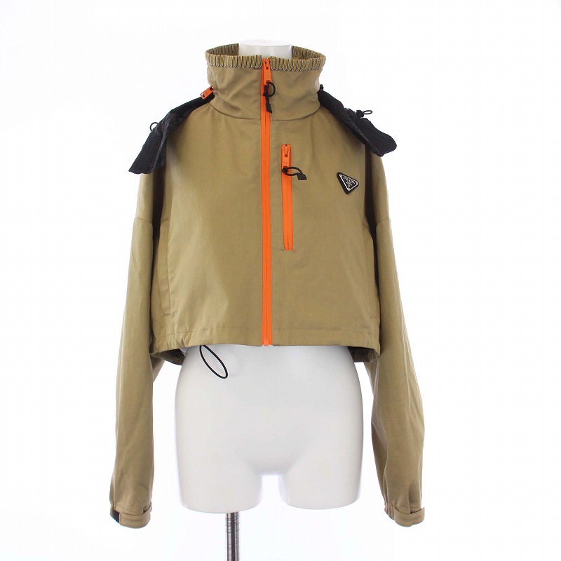 プラダ PRADA 21SS ハイネック ジャケット ブルゾン 三角ロゴプレート 
