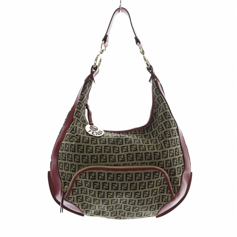フェンディ FENDI ズッキーノ シェフ ホーボー ハンドバッグ ズッカ柄 