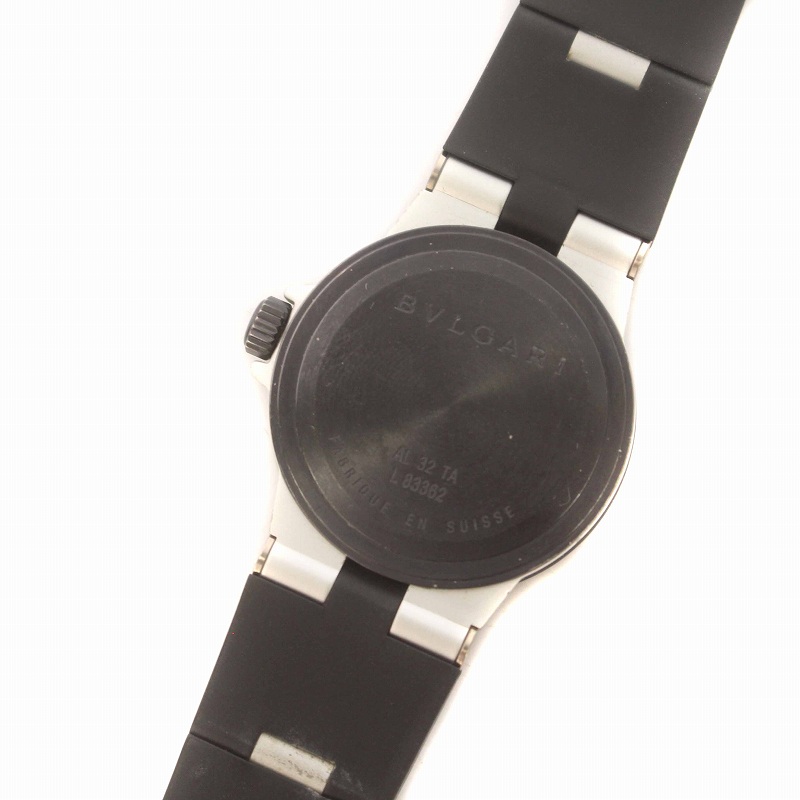 ブルガリ BVLGARI アルミニウム 腕時計 クォーツ アナログ デイト