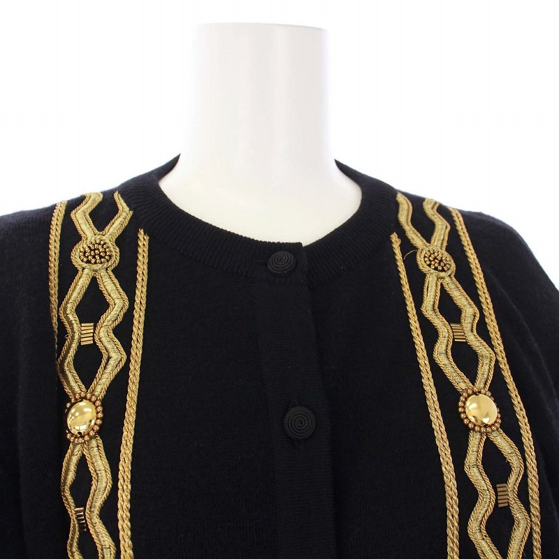 【美品】クリスチャンディオール　プレタポルテ　カーディガン　ブラック クリスチャンディオール Christian Dior プレタポルテ