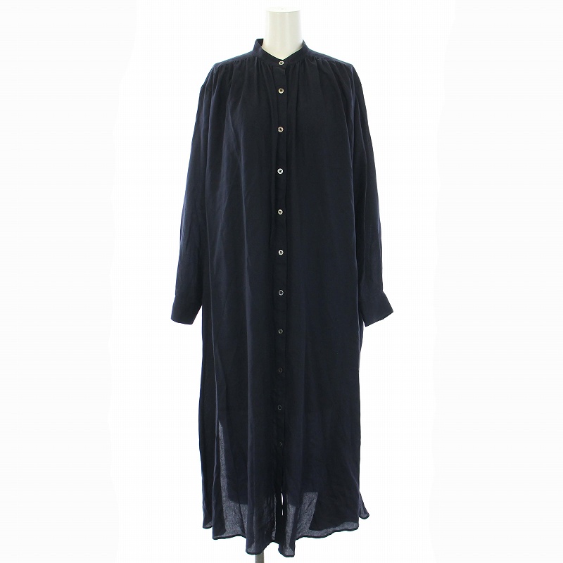 ユナイテッドアローズ UNITED ARROWS シャツワンピース バンドカラー 