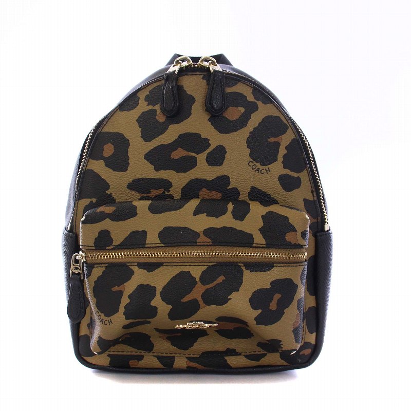 コーチ COACH ミニ チャーリー バックパック レオパードプリント