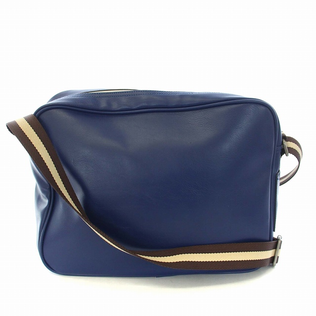 ディーゼル DIESEL ショルダーバッグ メッセンジャー ロゴ レザー 青