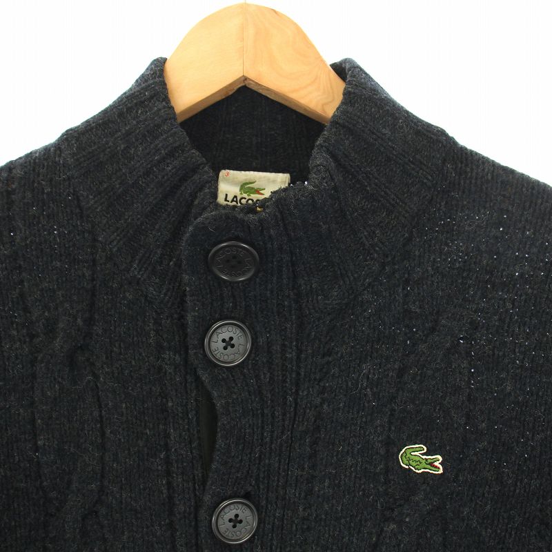 ラコステ LACOSTE ニットジャケット ブルゾン ジップアップ シングル 