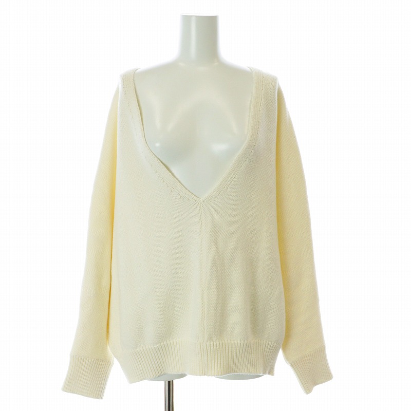 ebure エブール コットンカシミア Vネックセーター