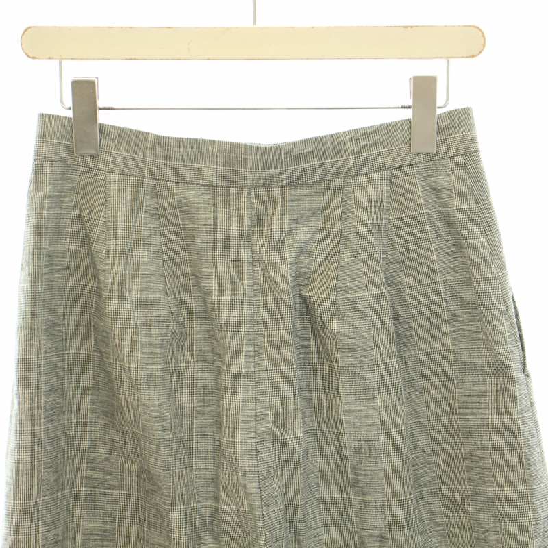 未使用品 エンフォルド ENFOLD 21SS ワイドパンツ ジップフライ グレン  