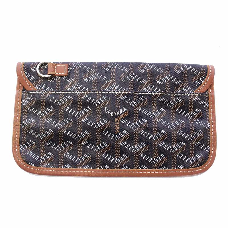 ゴヤール GOYARD サンルイPM トートバッグ 付属ポーチ 総柄 茶  