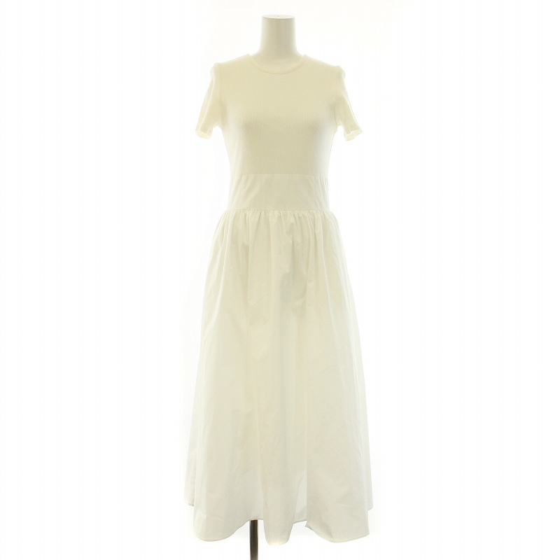 ユナイテッドアローズフィット＆フレア 聞き辛い ワンピース ホワイト 白 