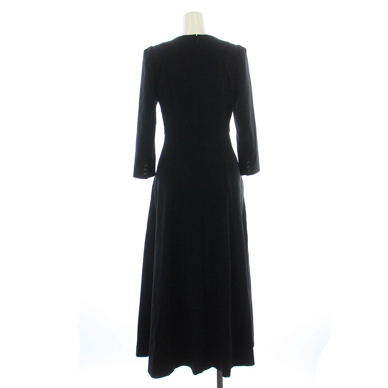AMERI TRICOT TIE SET DRESS ロングワンピース ブラック
