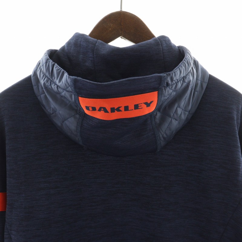 OAKLEY オークリー ジップパーカー ブラック M ロゴ刺繍 OAKLEY