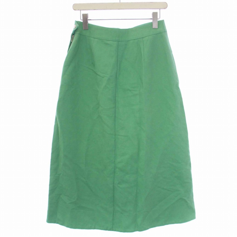 ドゥロワー Drawer リネンコットンボックスプリーツスカート ロング  