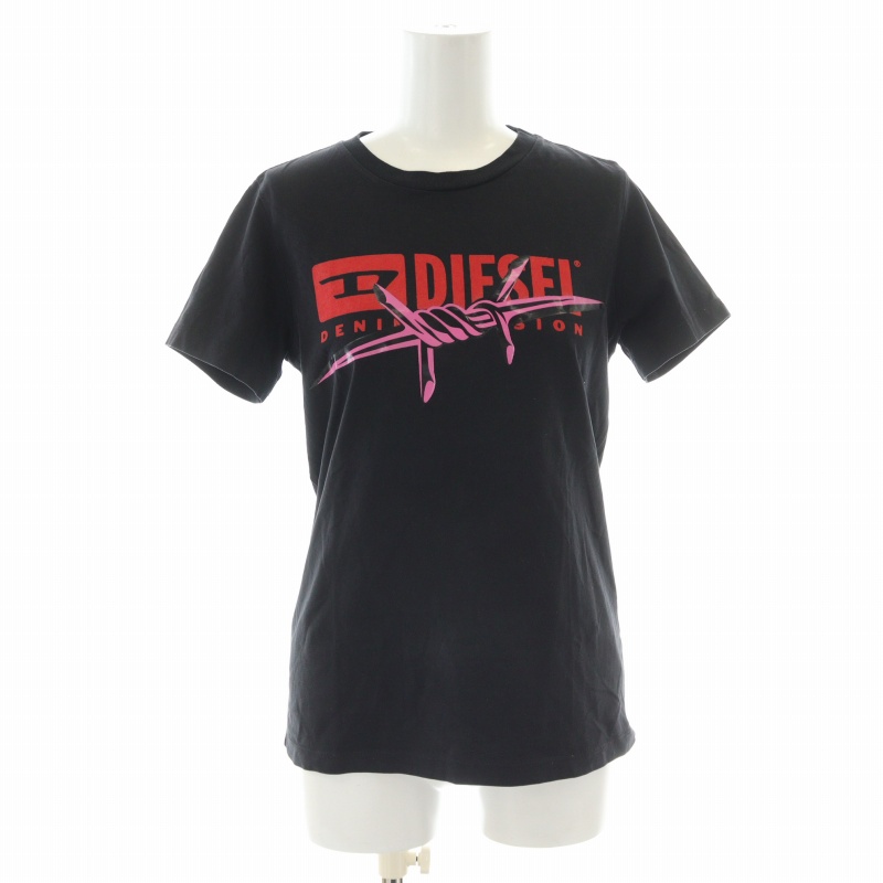 ディーゼル DIESEL Tシャツ カットソー ロゴ プリント 半袖 XS