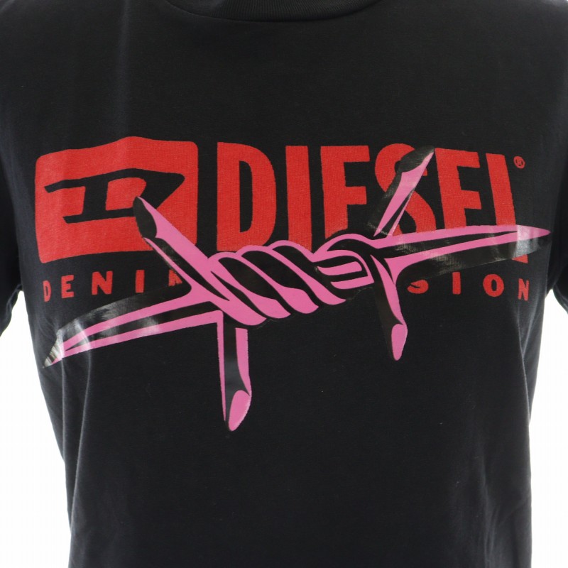 ディーゼル DIESEL Tシャツ カットソー ロゴ プリント 半袖 XS