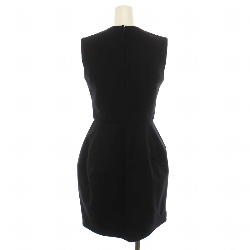 YOKO CHAN ネイビー ノースリーブ ひざ丈ワンピース ヨーコチャン