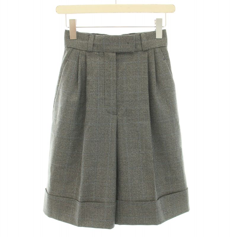 ミュウミュウ miumiu 19AW ウールハウンドトゥースショートパンツ  