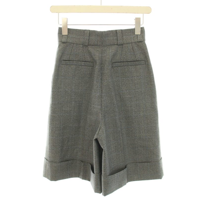 ミュウミュウ miumiu 19AW ウールハウンドトゥースショートパンツ  
