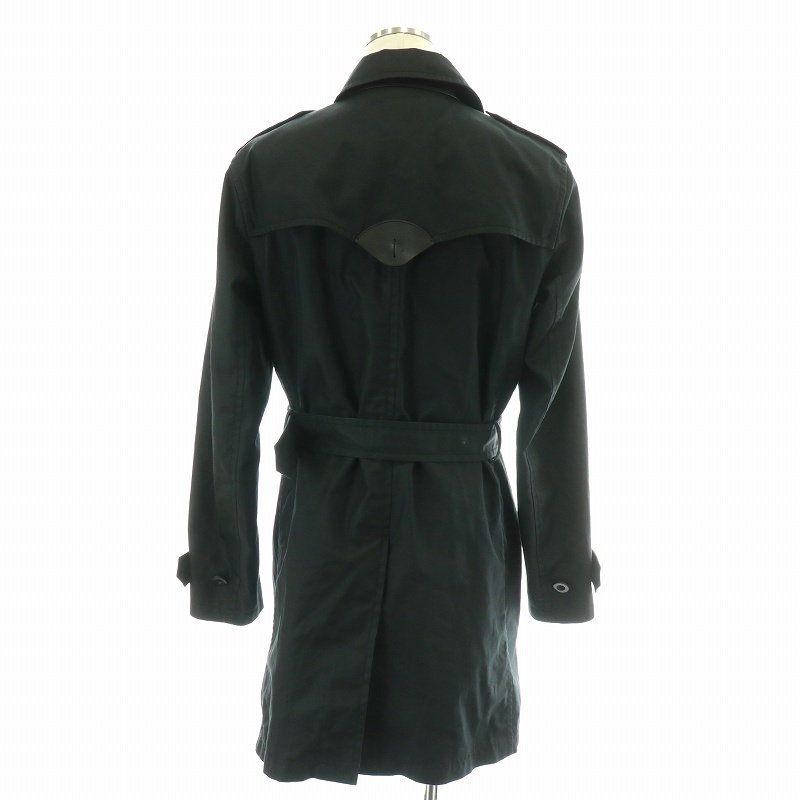 コーチ COACH トレンチコート スプリング ロング ダブル ベルト XS 黒