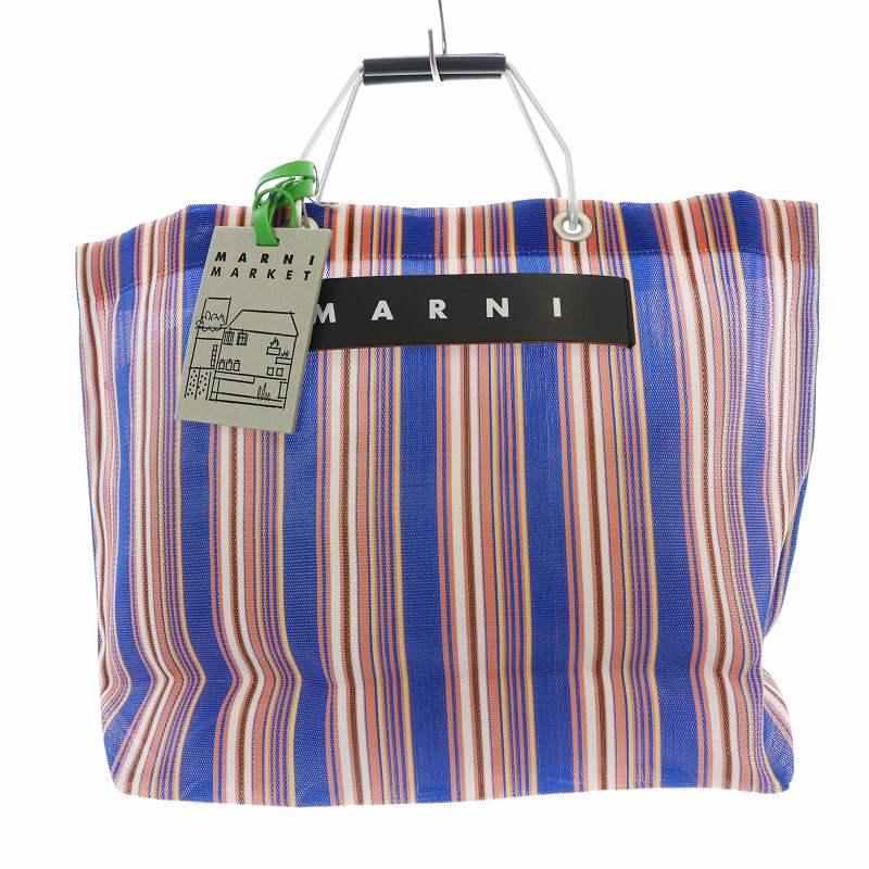 ☆新品未使用☆MARNI ストライプ トートバッグ ピンク マルニ（☆入手  