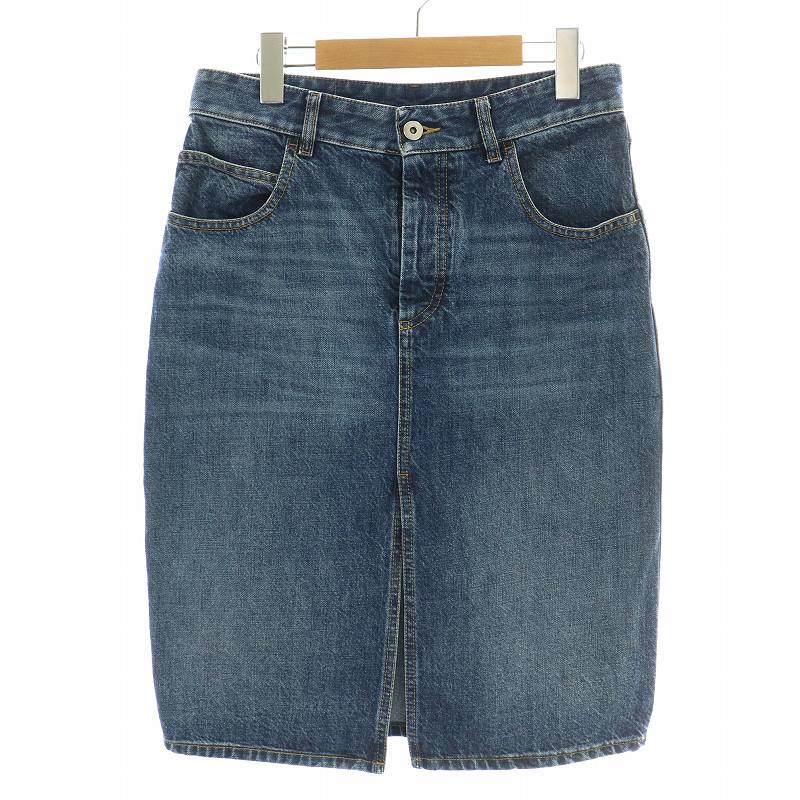 ボッテガヴェネタ BOTTEGA VENETA デニムスカート タイト ひざ丈 USED