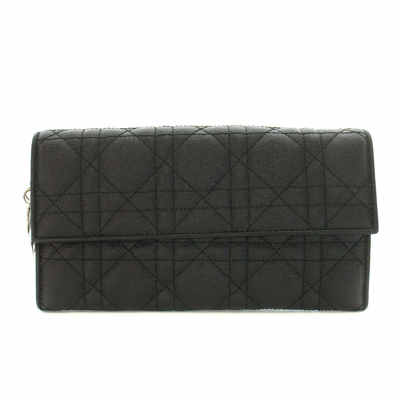 Dior ディオール 長財布 カナージュ チャーム レザー　ブラック 付属品 楽天市場】【未使用品】【財布】Christian Dior クリスチャン