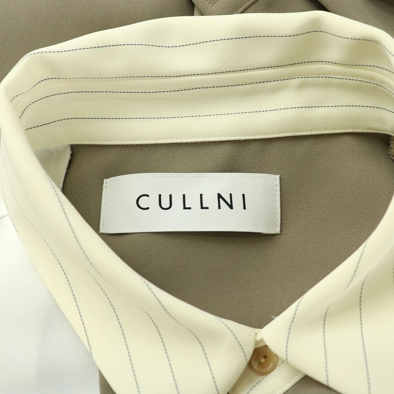 CULLNI 24AW ダブルサテン　Bio Color Zip Shirt CULLNI】Double Satin Bio Color Zip Shirt（CULLNI [クルニ