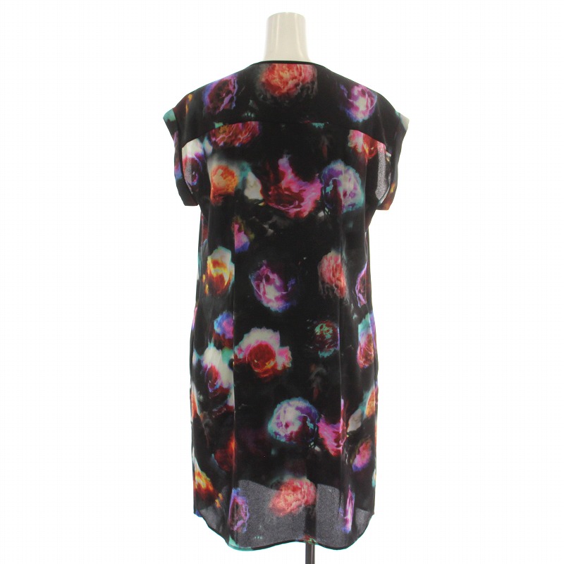 ポールスミスブラック　シャツワンピース　花柄　38 総柄　paulsmith ポールスミス ブラック Paul Smith BLACK 花 総柄 ワンピース ポール
