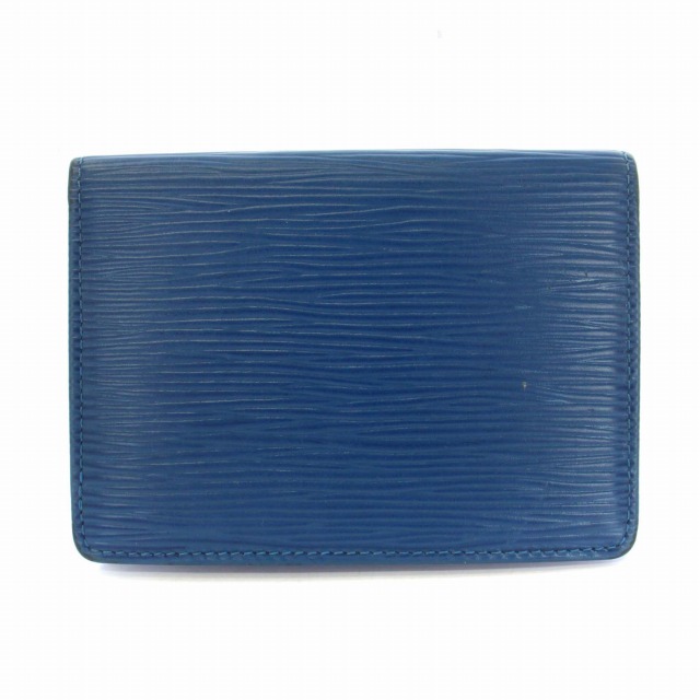 ルイヴィトン LOUIS VUITTON エピ ポルト2 カルト ヴェルテカル パスケース カードケース 名刺入れ レザー 青 ブルー M63205 /TK ■OH レディース