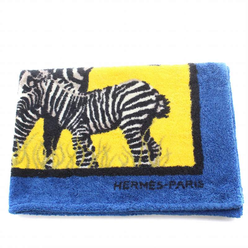HERMES ゼブラ柄 ビーチタオル HERMES ゼブラ柄 ビーチタオル HERMES ゼブラ柄 ビーチタオル