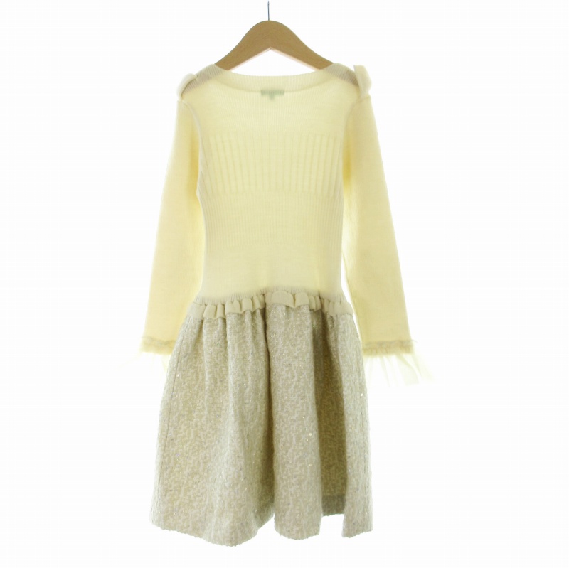 トッカ TOCCA 子供服 女の子 ワンピース ひざ丈 ニット 切替