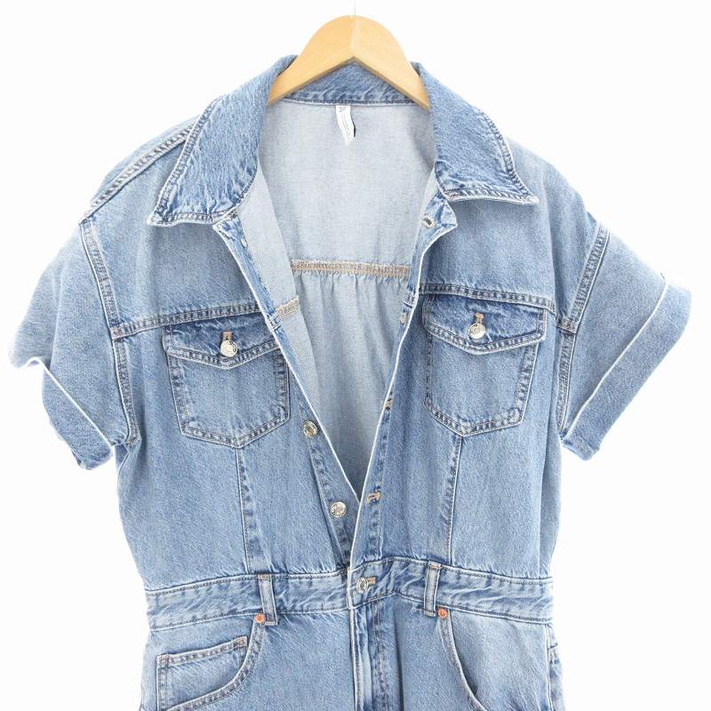 ザラ ZARA デニムサロペット オールインワン ジーンズ 半袖