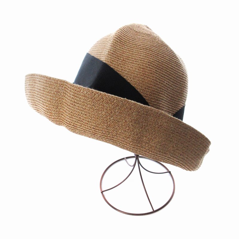 【美品】AthenaNewYorkアシーナニューヨーク　ストローハット　56cm 新品タグ付き アシーナニューヨーク Athena New York 帽子 ハット 美品