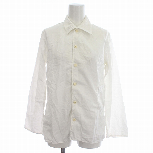 キャピタル 長袖シャツ 白 / ホワイト KAPITAL キャピタル KAPITAL コットン ロング丈 長袖ブラウス 1(S)ホワイト⁄白