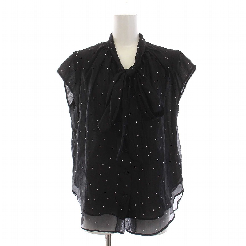 ジャスグリッティー JUSGLITTY 24SS プチラメドット半袖ブラウス  