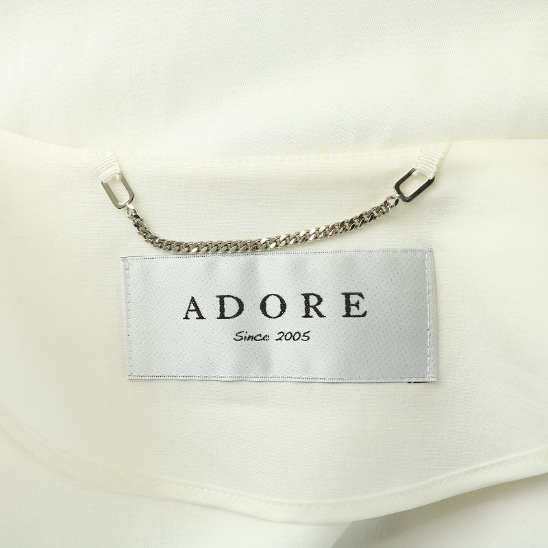アドーア ADORE ノーカラーコート アウター ロング丈 シングル