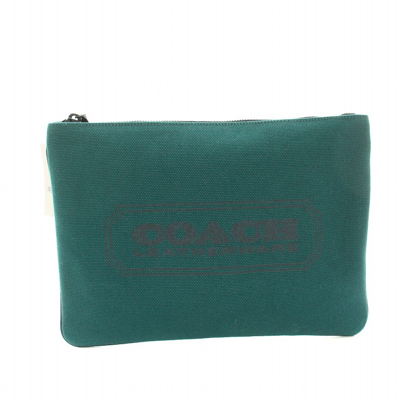 コーチ COACH クラッチバッグ セカンドバッグ キャンバス ロゴ