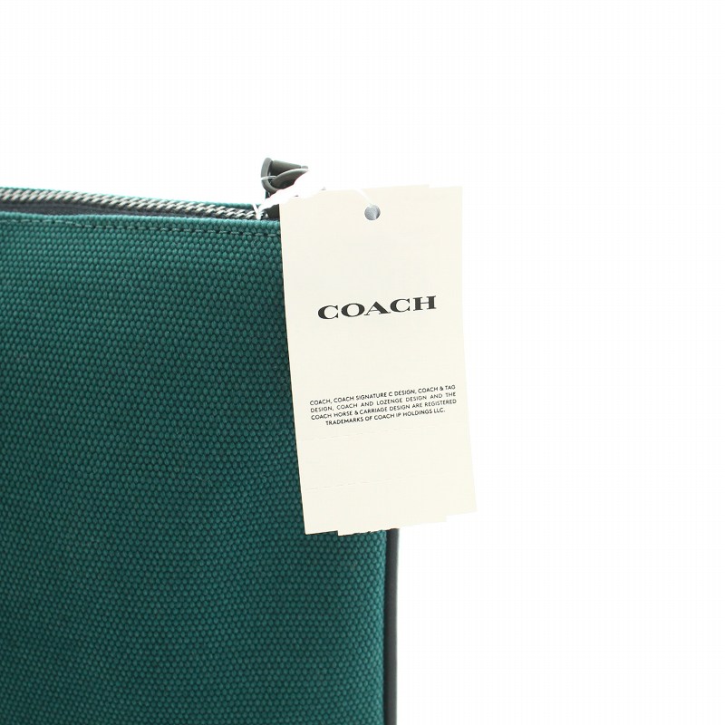 コーチ COACH クラッチバッグ セカンドバッグ キャンバス ロゴ